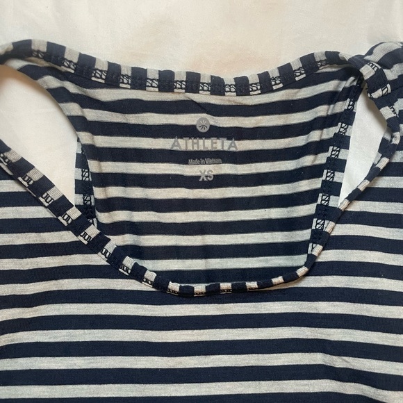 Athleta Essence Tank Navy & Grey Stripe - Picture 4 of 4